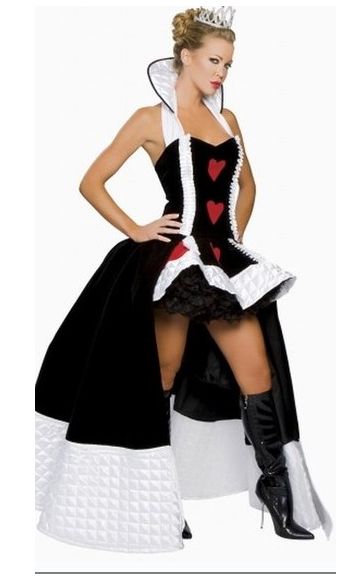 Sexy Enchanting Queen Of hearts Fancy Costume